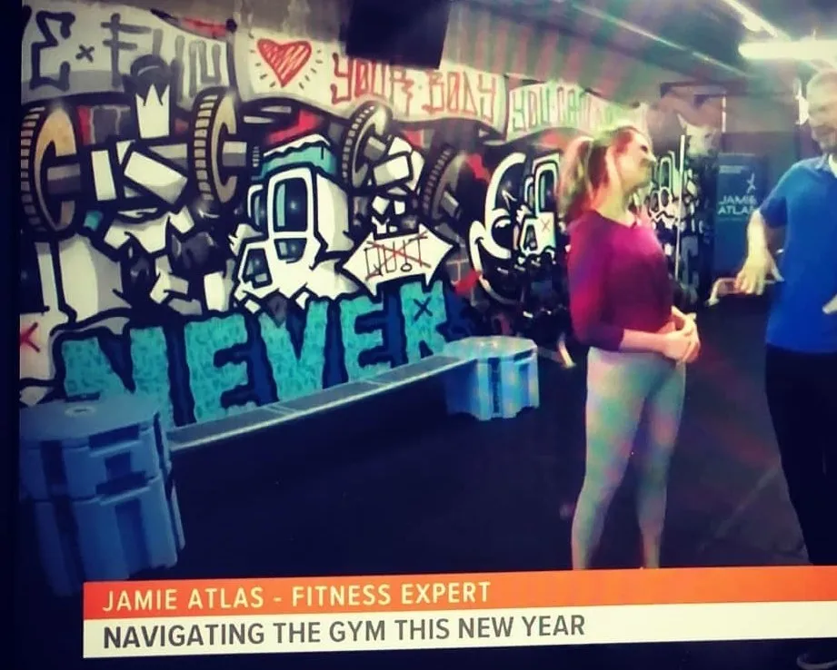 9NEWS on-air graphic: Jamie Atlas, fitness expert, Denver