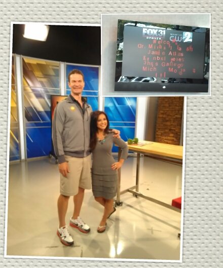 Jamie Atlas on set at FOX31 Denver